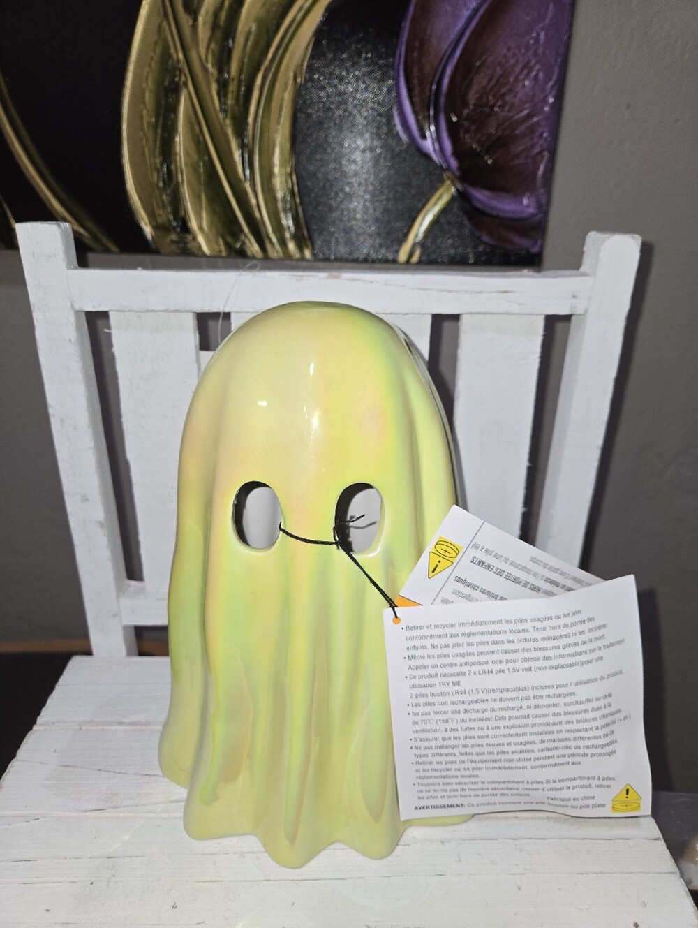 Green Iridescent Ghost Light Up Halloween